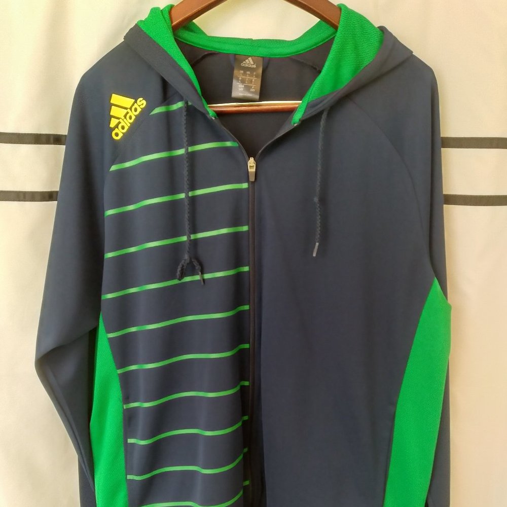 Adidas Polyester Full-Zip Hoodie (L)